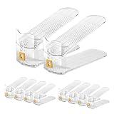 CiBiZi Clear Shoe Slots Organizers 10Pack Shoe Stacker Organizer for Closet Shoe Stackers for a Pair of Shoes Shoe Display Shelf Shoe Rack Holders Space Saver Organizador de Zapatos (Clear)