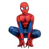 Marvel Spider-Man Official Youth Deluxe Zentai Costume - Deluxe Two-Way Stretch Spandex with Invisible Zippers and Wrist Openings for Added Convenience Multi