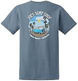 JOES SURF SHOP Youth Surf Bus Heavyweight Cotton Tee-L-Stone Blue