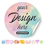 Personalized Custom Stickers - Labels With Any Design, Image, Logo, Text for Business, Thank You Labels (Circle, 1.5"x1.5", 100 Labels)