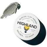 Highland Glacial Hair Clay Pomade - Award winning hair styling clay for men and women made with 100% all natural and organic ingredients that promote hair and scalp health. Low shine, Medium Hold.