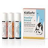 Plant Therapy KidSafe Feelin' Good Essential Oil Blend Set, Includes: Germ Destroyer, Immune Boom, Sniffle Stopper 100% Pure, Pre-Diluted Roll-Ons, Natural Aromatherapy 10 mL (1/3 oz)