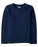 The Children's Place Boys' Long Sleeve Thermal Henley Knit Shirts, Navy