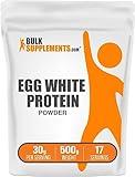 BulkSupplements.com Egg White Protein Powder - Egg White Powder, Lactose Free Protein - Unflavored & Dairy Free, 30g per Serving, 500g (1.1 lbs) (Pack of 1)