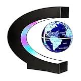 Gresus MultiColor Changing Magnetic Levitation Floating World Map Globe, Floating Globe with LED Lights, Great Fathers Students Teacher Business Boyfriend Birthday Gift for Desk Decoration