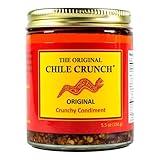 CHILE CRUNCH Original Spicy Crunchy Condiment - All Natural Roasted Chili Peppers, Garlic & Onion Crisp Sauce - Vegan, Gluten-Free, No Preservatives - Homemade Authentic Mexican Recipe 5.5oz (1 Pack)