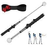 FODESAN Retractable Golf Swing Training Aid: Portable Correct Grip Trainer with Click Feedback Sound – Ideal for Right-Handed Players, Indoor & Outdoor Use, Perfect for Beginners & Enthusiasts