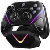 EasySMX D10 Wireless Game Controller – TMR Anti-Drift Joysticks, Dual-Mode Triggers, 1000Hz Polling, Mechanical Buttons, RGB – Bluetooth Gamepad for PC/Switch/Switch2/iOS/Android with Charging Dock
