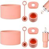 HYZ 8 Piece Accessories for Stanley Cup, Silicone Spill Proof Stopper Set and Protective Boot Including Straw Cover Cap for Stanley H2.0 20oz 30oz 40oz Tumbler, Exclusive Sienna