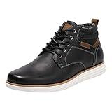 Bruno Marc Men's Mid Top Chukka Sneaker Lace Up Dress Boot Business Casual Shoes Black Size 11 M US Grand-high