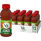 V8 Original 100% Vegetable Juice, 12 fl oz Bottle (12 Pack)