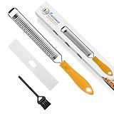 OIM Omiiomio Lemon Zester & Heavy Duty Cheese Grater & Vegetable Grater — Parmesan Cheese Lemon, Garlic, Nutmeg, Chocolate, Fruits, Vegetables, Ginger - Cheese Shredder & Stainless Steel Grater