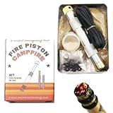 Compression Fire Starter Piston Fire Piston Outdoor Emergency Fire Piston Compressed Ignition Fire Starting Tool for Hiking Exploring (Black,Set)