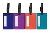 Travelon Set Of 4 Assorted Color Luggage Tags, Bolds