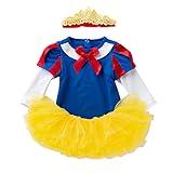 HUAANIUE Baby Girl Princess Romper Costumes Outfits With Headband Birthday Party 6-12 Months