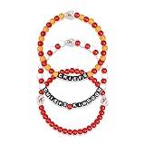 FOCO Unisex Adult NFL Team Logo Officially Licensed 3-Pack Beaded Friendship Bracelet, Beads