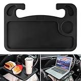JUSTTOP Car Steering Wheel Desk for Laptop,Multipurpose Travel Car Accessories, Car Seat Stand Trays for Eating, Steering Wheel Under Table Console(Black)