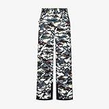 Arctix Kids Snow Pants with Reinforced Knees and Seat, White Multi Camo, Small