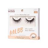 KISS My Lash But Better, False Eyelashes, 'So Real', 12 mm, Includes 1 Pair Of Lash, Contact Lens Friendly, Easy to Apply, Reusable Strip Lashes, Glue-On