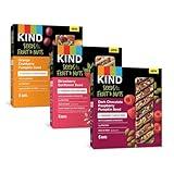 KIND Bars Seeds, Fruit and Nuts Variety Pack, Strawberry, Dark Chocolate Raspberry and Orange Cranberry, Good Source of Fiber, 5g Protein, Gluten Free Snack Bars, 18 Count