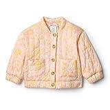 Amazon Essentials x Sofia Grainge Baby Girls' Quilted Jacket, Shell Pink Ornate Paisley, 24 Months