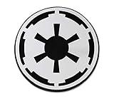 SW Imperial Galactic Empire Logo Plastic Auto Emblem - [Silver][3'' x 3'']