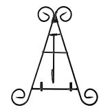 Super Z Outlet Tall Black Iron Curve Design Adjustable Display Stand for Photo Picture Albums, Home Decoration, Fine China Plates, Arts & Crafts Showcase (9")