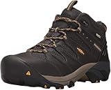 KEEN Utility Men's Lansing Mid Height Steel Toe Waterproof Work Boots, Raven/Tawny Olive, 10.5
