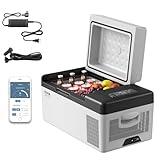 VEVOR 21 Quart(20 Liter), 12 Volt App Control(-4℉~68℉), Electric Compressor Cooler with 12/24v DC & 110-240v AC for Camping, Travel, Outdoor or Home Use, 21QT