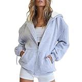 VREWARE full zip hoodies for women,women's clearance clothing,sweater cardigan,prime try before you buy men,fitted button down shirts for women,womens shirts casual fall clearance(Grey,XL)