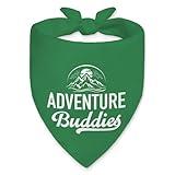 Vgrti Adventure Buddies Dog Bandana, Dog Hiking Bandana for Outdoors, Pet Scarf Accessories for Camping Nature Adventure Travel, Christmas Birthday Gifts for Dogs Lovers Hiking Camping Lovers