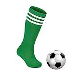 Zando Youth Baseball Socks Youth Green Soccer Socks Kids Football Athletic Tube Socks Girls Cotton Knee High Socks St Patrick's Day Socks Outdoor Sport Socks 10-12 Years 1 Pack Green