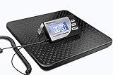 Amazon Basics Digital Postal Scale Heavy Duty, Aluminium Platform, 660 lb Capacity, 1 Ounce Readability, Black