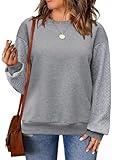 DOLNINE Plus Size Tops For Women 3X Cute Patchwork Sleeve Tshirt Lightweight Comfy Sweatshirts Light Grey