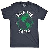 Mens Save The Earth T Shirt Funny Awesome Earth Day Mother Nature Animal Lover Tee for Guys Funny T Shirts Cool Environmental Short Sleeve Novelty Tees for Navy - L
