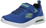 Skechers Boy's Microspec Max Sneaker, Blue/Lime, 13 Little Kid