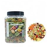Freeze-Dried Vegetable Mix - 17.64 oz (500 g) Airtight Jar - 9 Vegetable Blend (Carrots, Bell Peppers, Beets, Peas, Peppers, Potatoes, Celery, Onions, Tomatoes) - Quick Meal Prep