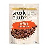 Snak Club Toffee Peanuts, Candied Peanuts with Praline Coat and Sweet Cream, Gluten-Free and Kosher Snack, 17 oz Resealable Bag