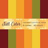 Generic AnyDesign 60 Sheet 8.5 x 11 Inch Fall Color Thick Paper Card Stock Autumn Thanksgiving Blank Paper Cards Colored Scrapbook Paper for Prints DIY Arts Crafts Making School Office Home Supplies