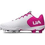 Under Armour Girls' Glyde 2.0 RM JR, (101) White/Rebel Pink/White, 3, US