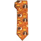 Yilad Thanksgiving Turkey Tie for Men and Boy Novelty Full Men's Necktie Fashion Narrow Wide