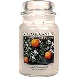 Village Candle Winter Clementine Large Apothecary Jar, Scented Candle, 21.25 oz.