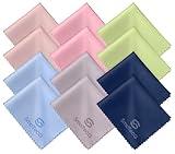 SmoTecQ 12 Pack Premium Microfiber Cleaning Cloths – High-Density, Ultra Soft, Scratch-Free – Cleans Glasses, Phones, Screens & More (6x7, Assorted Colors)