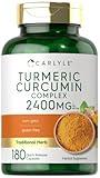 Carlyle Turmeric Curcumin Supplement 2400mg | 180 Powder Capsules | Herbal Complex | Non-GMO, Gluten Free Formula