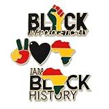 African Brooches Africa Map Black Women Fist Heart Afro Brooch Pins Colorful Enamel 1865Juneteenth Black History Month Lapel Pins for Women (African Brooches E)