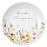 Crisky Mom Gifts, Birthday Gifts for Mom Personalized Mother's Day Gift from Daughter Son for Easter Thanksgiving Christmas Valentine Gift Ideas(Remember I Love You) Thrinket Dish Jewelry Ring Tray