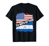 Nicaragua I'm Both Of Them USA America Nicaraguan Flag T-Shirt