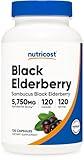 Nutricost Elderberry Capsules 575mg (120 Capsules) - Black Elderberry, Vegetarian Capsules, Gluten Free and Non-GMO Supplement