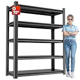 OLLRRACT Storage Shelves Garage Shelving Heavy Duty - 72''H Garage Shelves Adjustable 5 Tier Metal Shelving Unit Storage Rack Industrial Shelving Utility Shelf for Garage 16" D x36 W x72 H