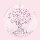 Breast Cancer Gifts for Woman Breast Cancer Awareness Ornament Survivor Gift Ideas Pink RibbonTree Christmas Decorations Ornaments 2024